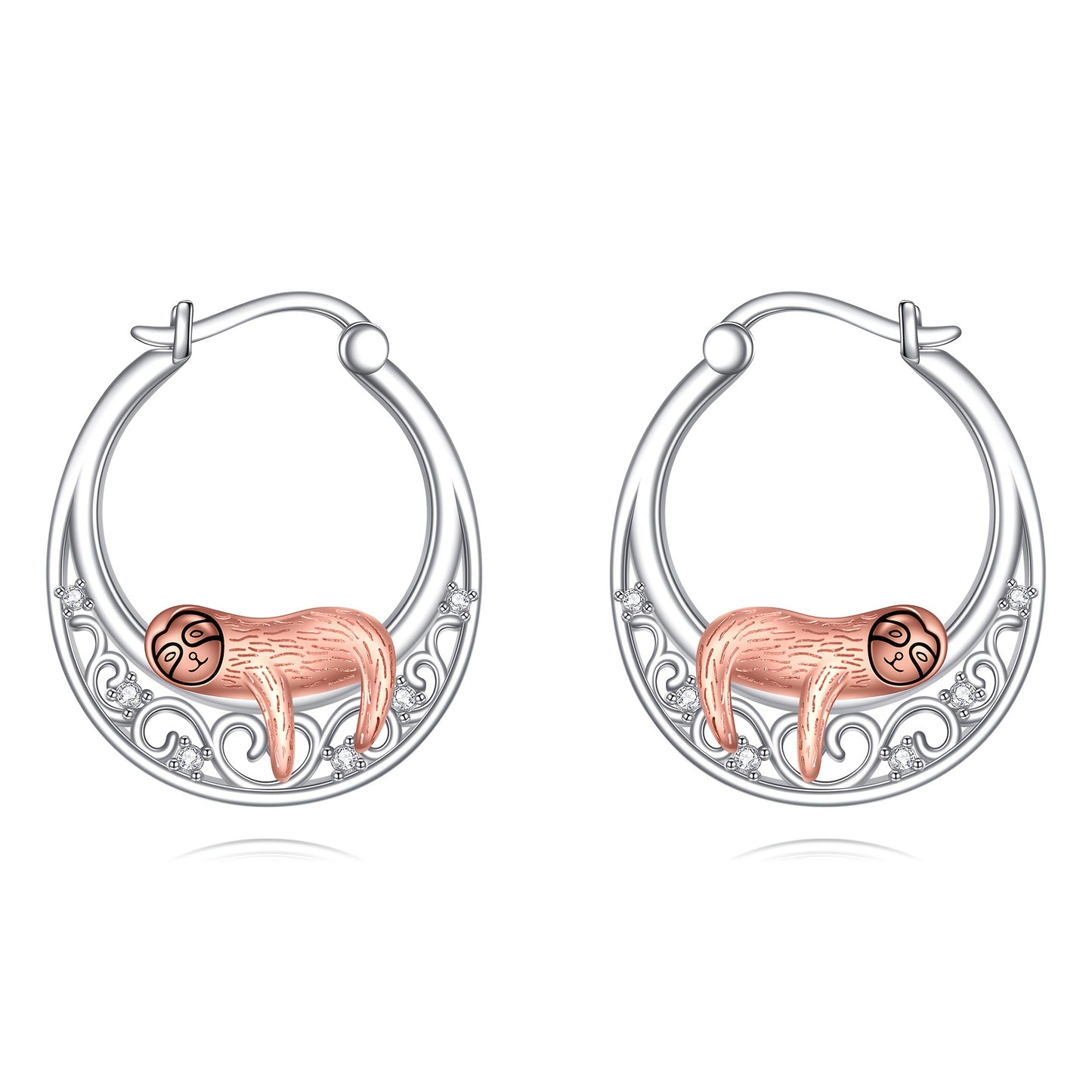 Sloth Hoop Earrings