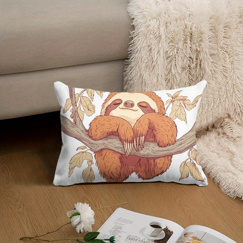 Cute Sloth On A Branch Cushion Cover