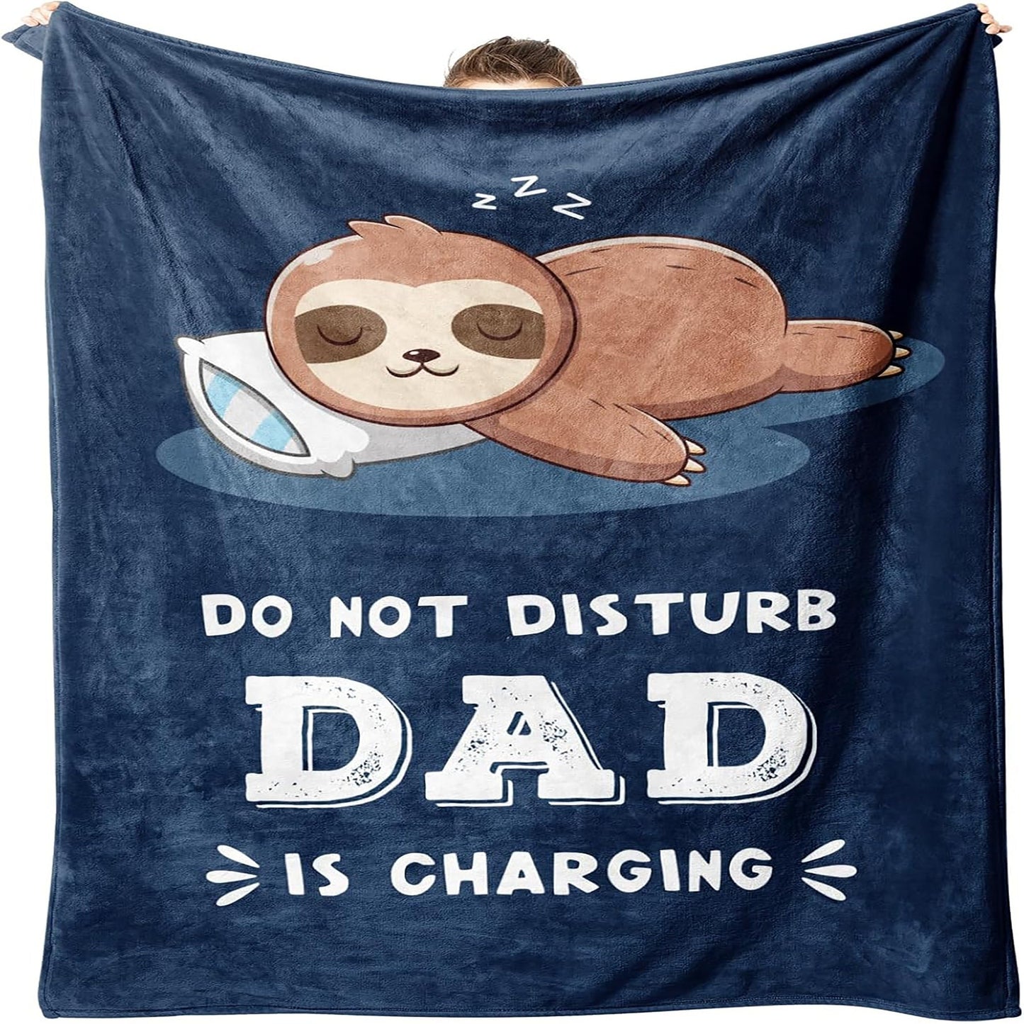 Do Not Disturb Dad Is Charging Sloth Blanket