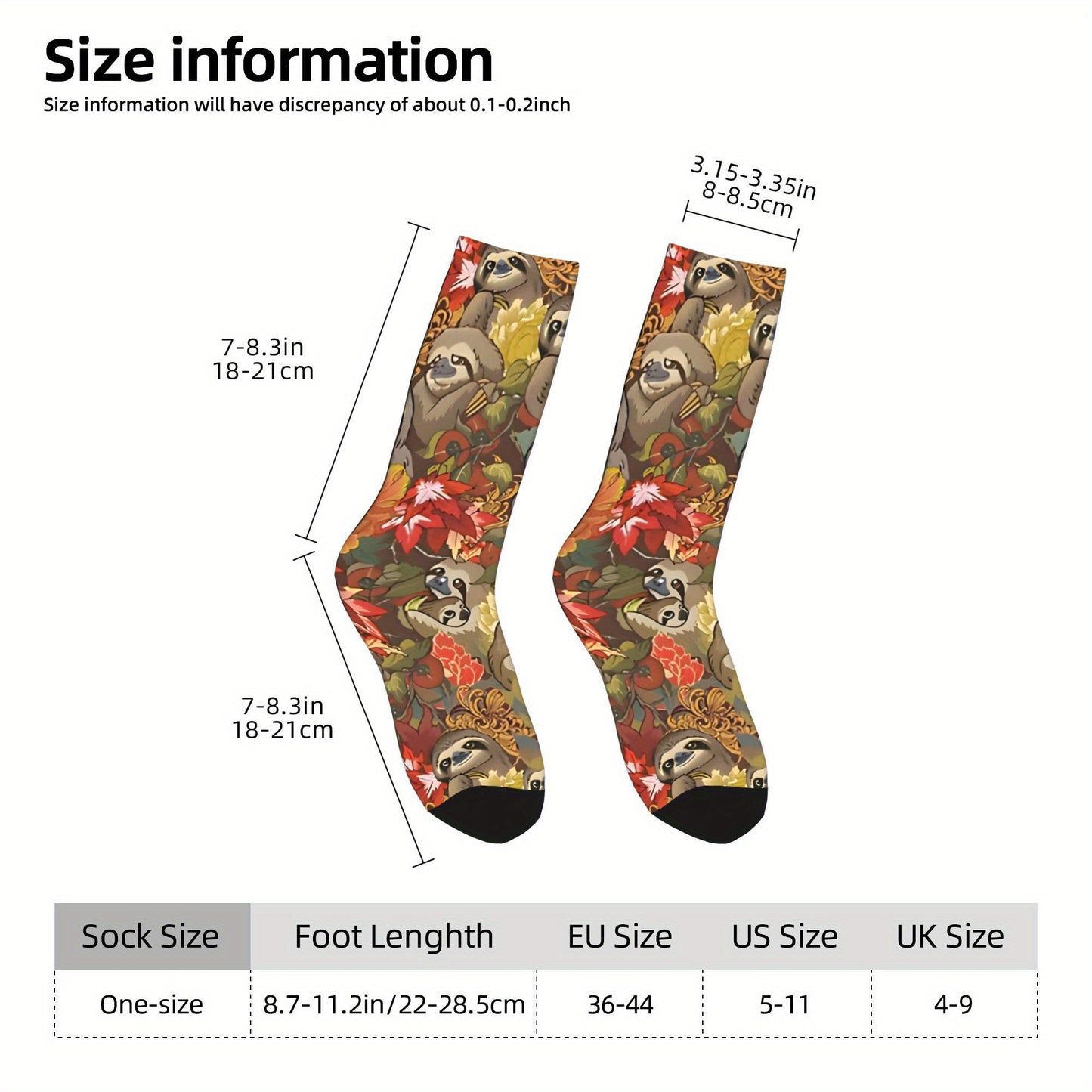 Sloths Autumn Crew Socks
