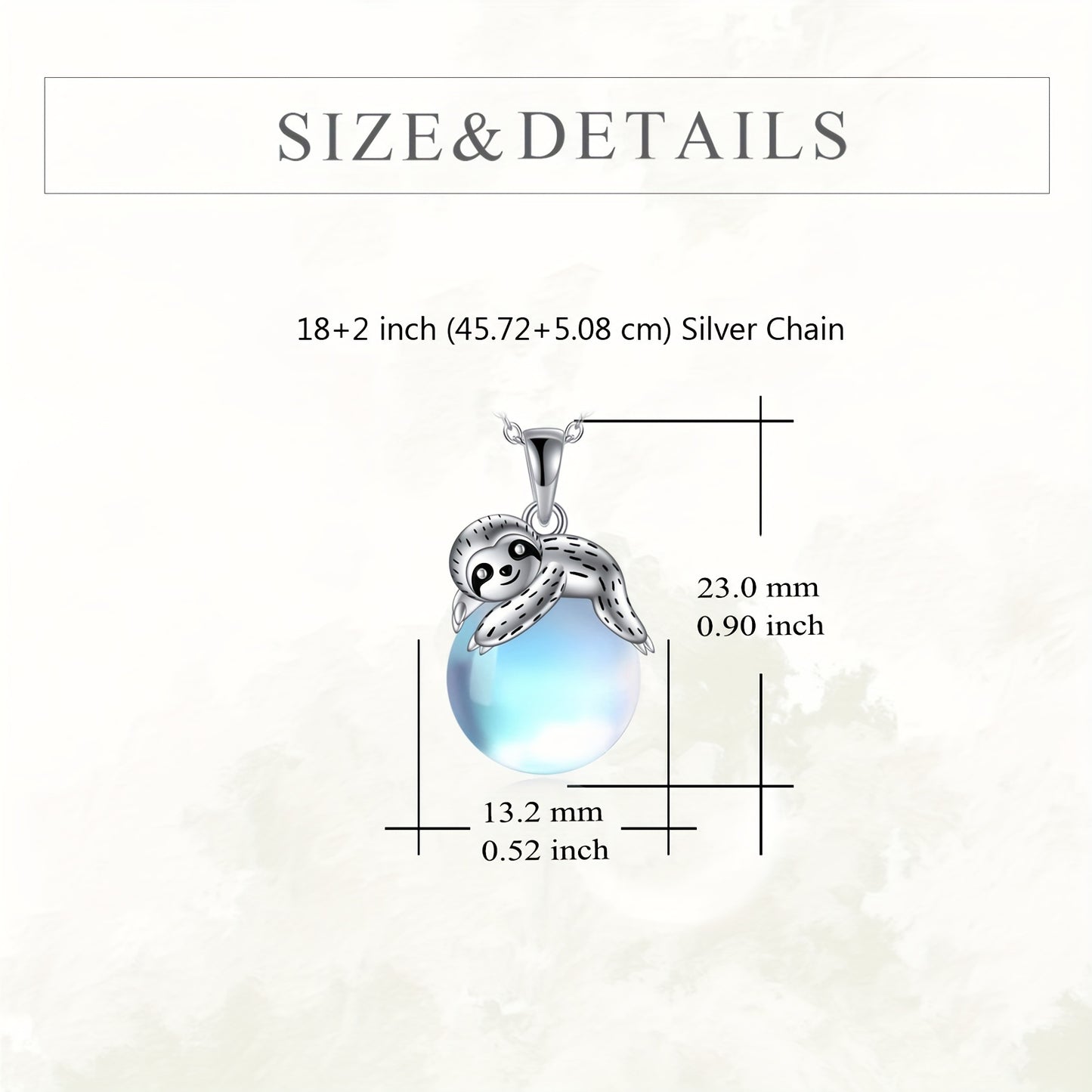 Sterling Silver Beautiful Sloth Necklace