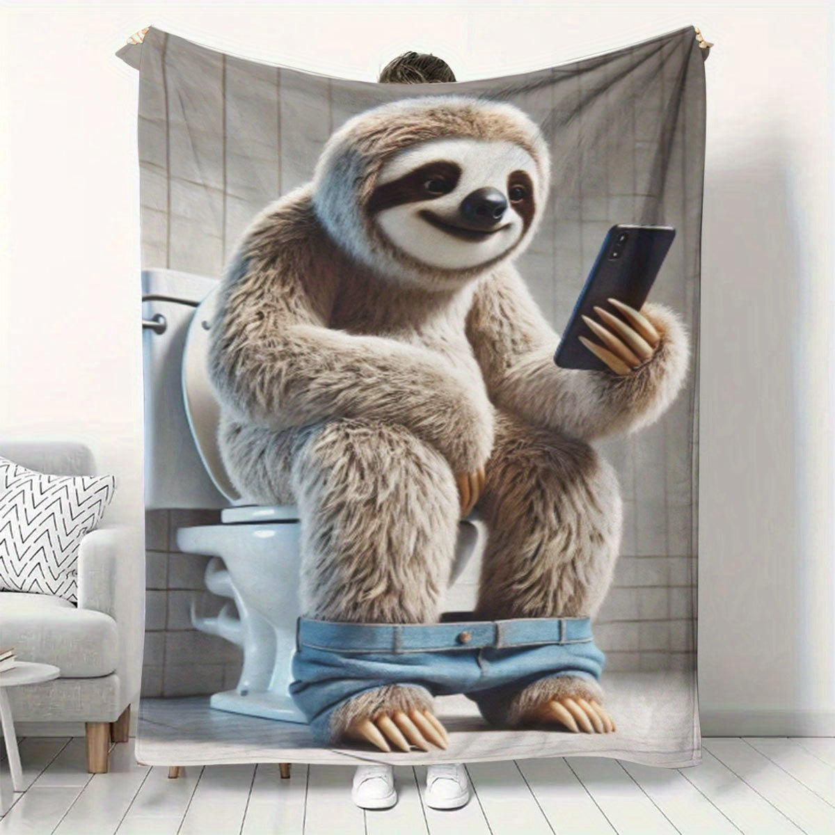Funny Sloth Blanket