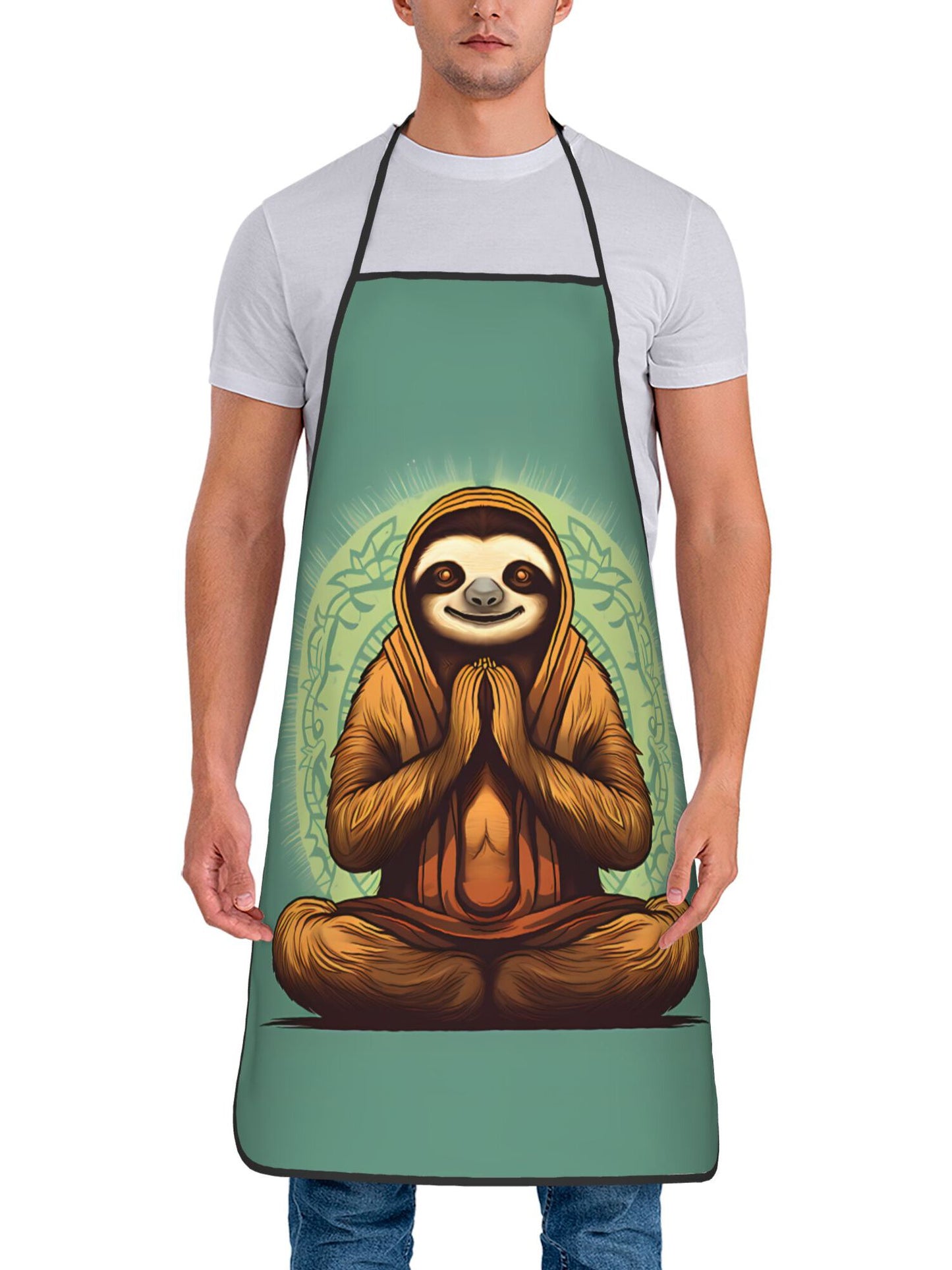 Meditating Sloth Apron