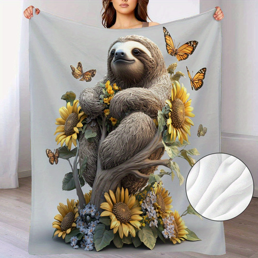 Sunflower Sloth Blanket