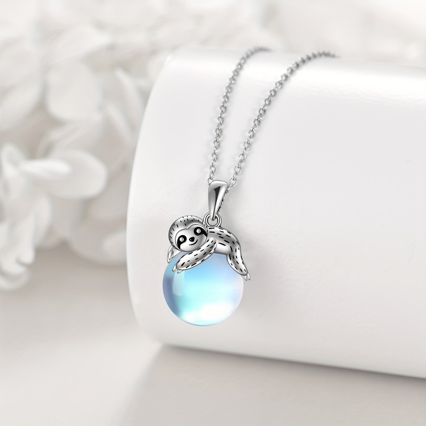 Sterling Silver Beautiful Sloth Necklace