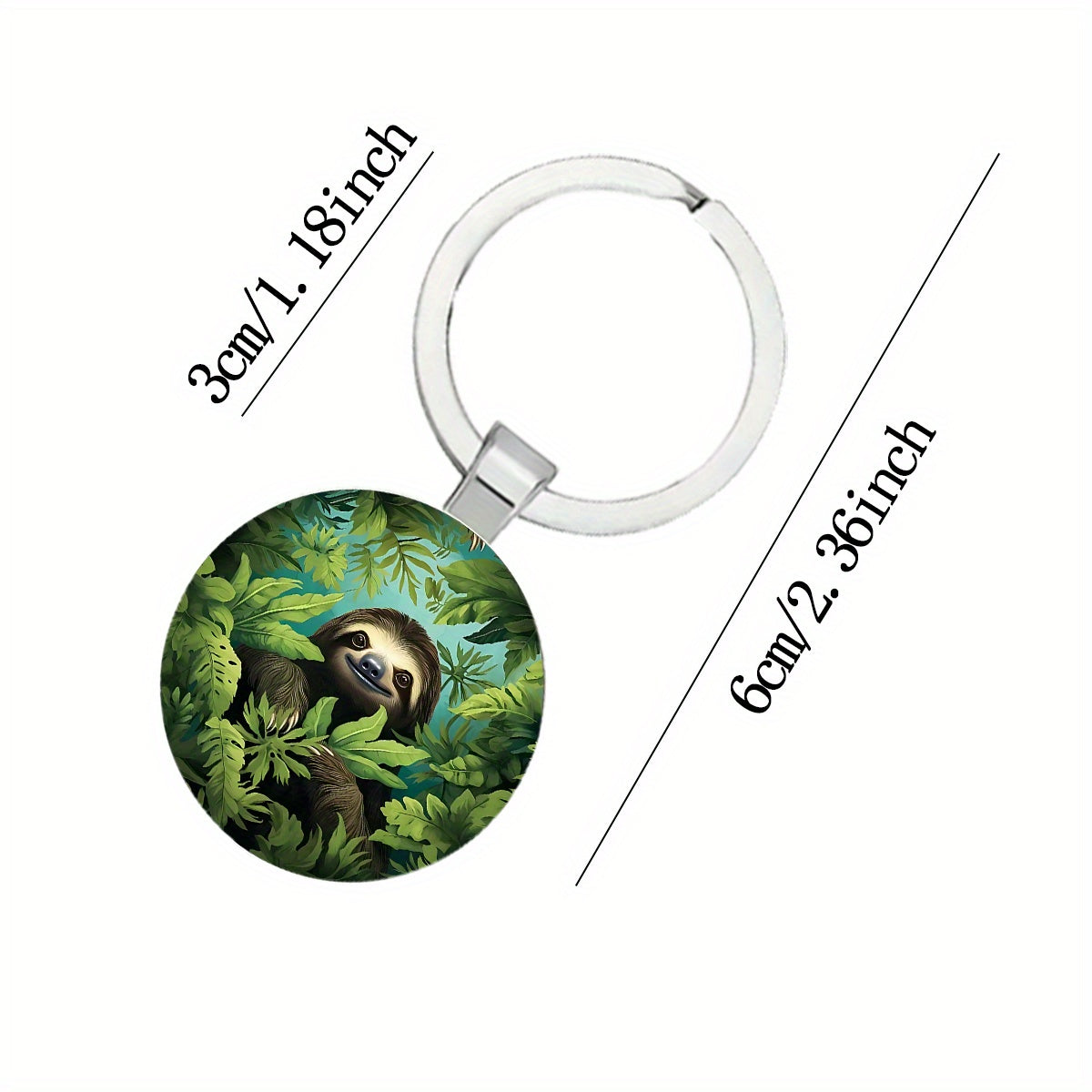 Forest Sloth Keychain