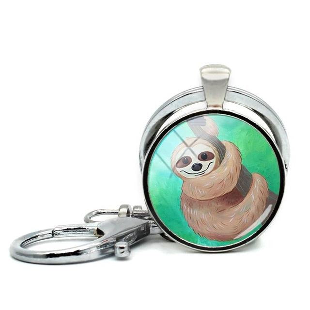 Happy Slothy Keyring - Sloth Gift shop