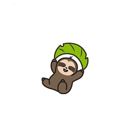 Happy Go Lucky Sloth Pin Badge