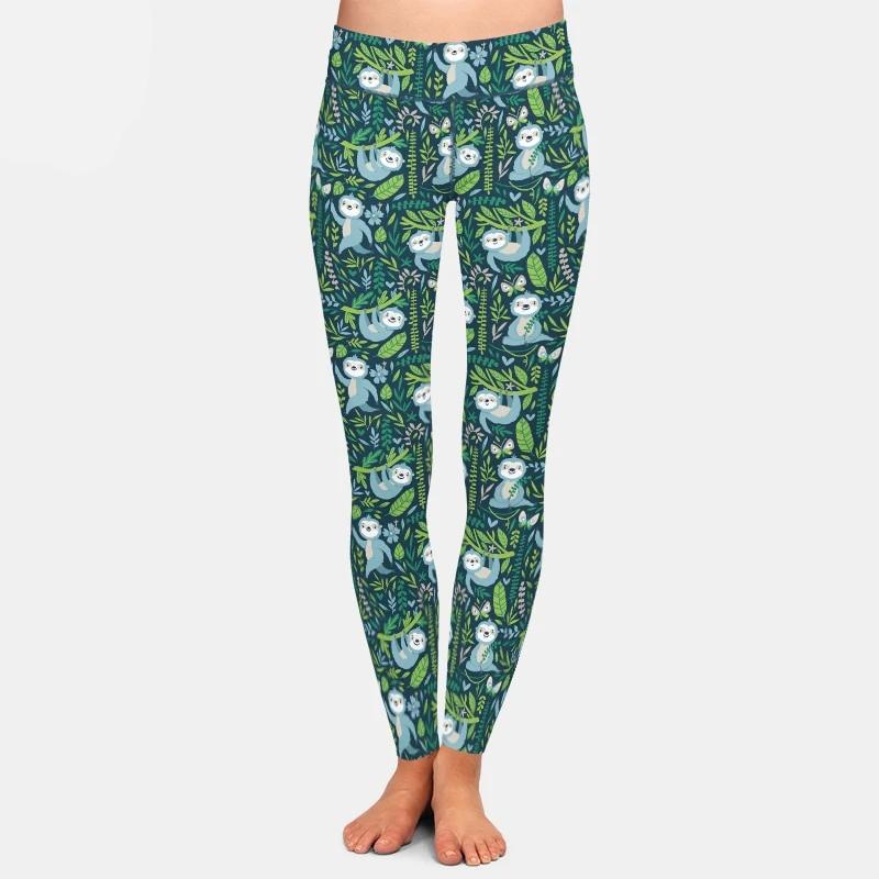 Greeny Sloth Leggings - Sloth Gift shop