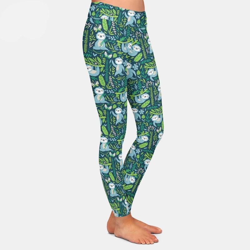 Greeny Sloth Leggings - Sloth Gift shop