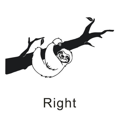Branch Hugging Sloth Wall Sticker - Sloth Gift shop