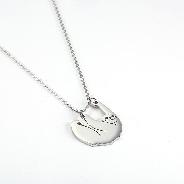 Dangling Hanging Sloth Necklace - Sloth Gift shop