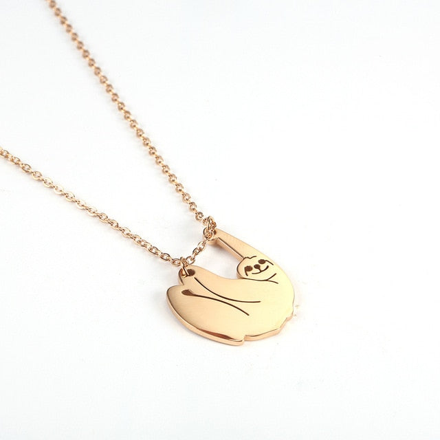Dangling Hanging Sloth Necklace - Sloth Gift shop