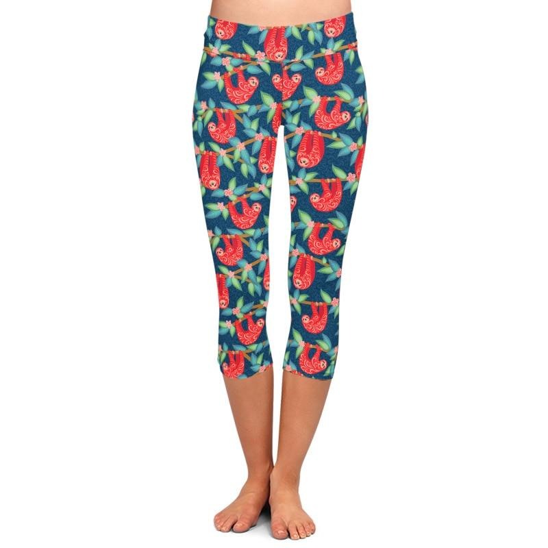 Red Sloth Leggings - Sloth Gift shop