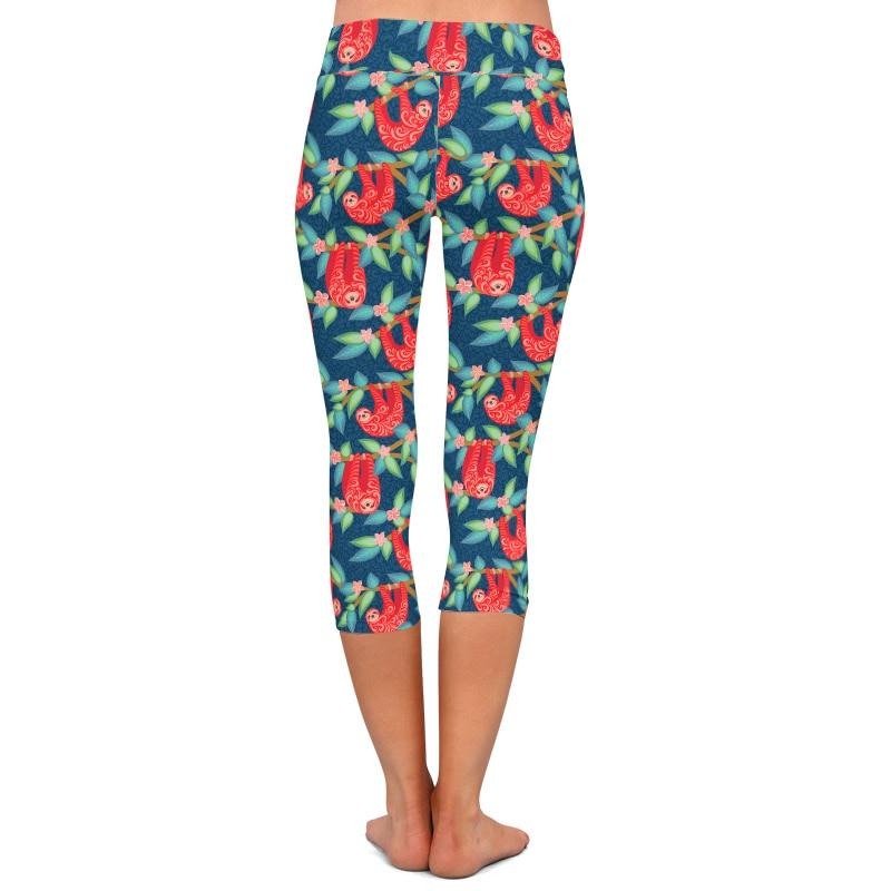 Red Sloth Leggings - Sloth Gift shop