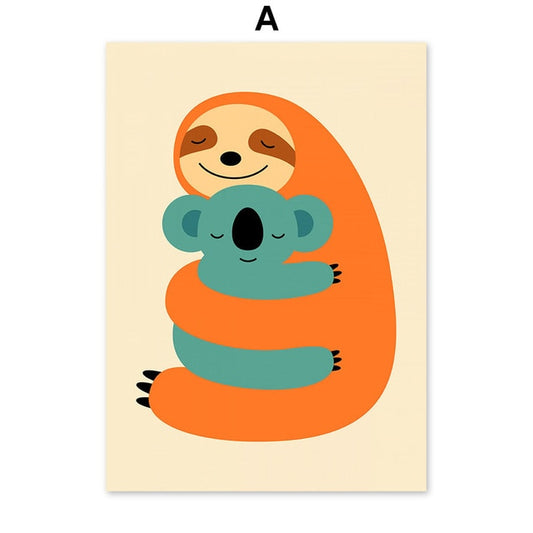 Hugging Sloth Poster