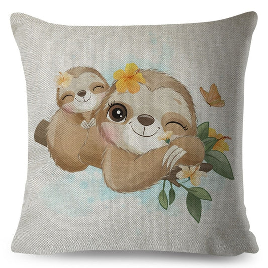 Cute Winking Sloth Cushion Cover
