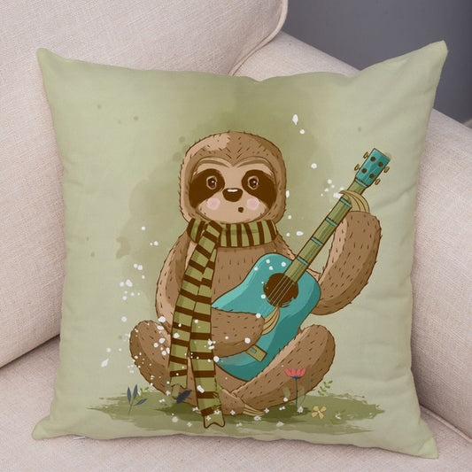 Musician Sloth Cushion Cover