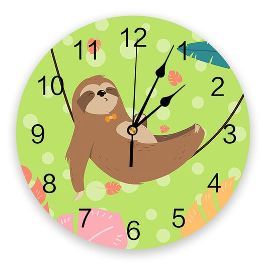 Relaxing Sloth Wall Clock