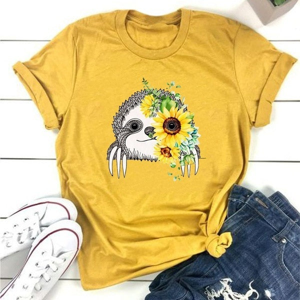 Sunflower Sloth T-shirt