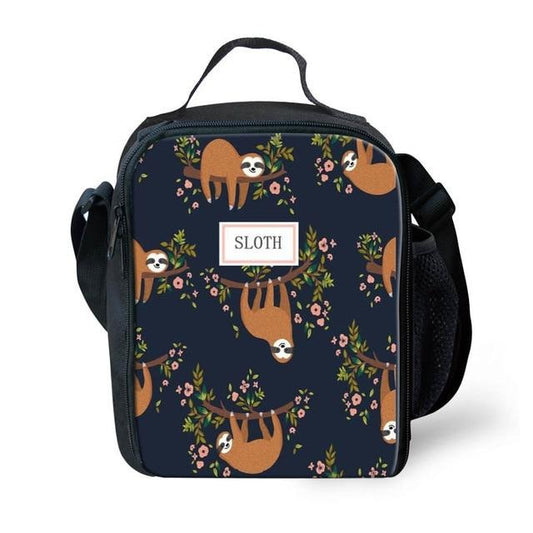 Flower Sloth Lunch Bag