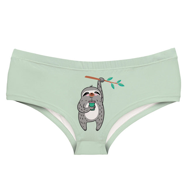 Sleeping Sloth Women Underwear, Underpants Soft Cool Bikini Panties for  lady - XL
