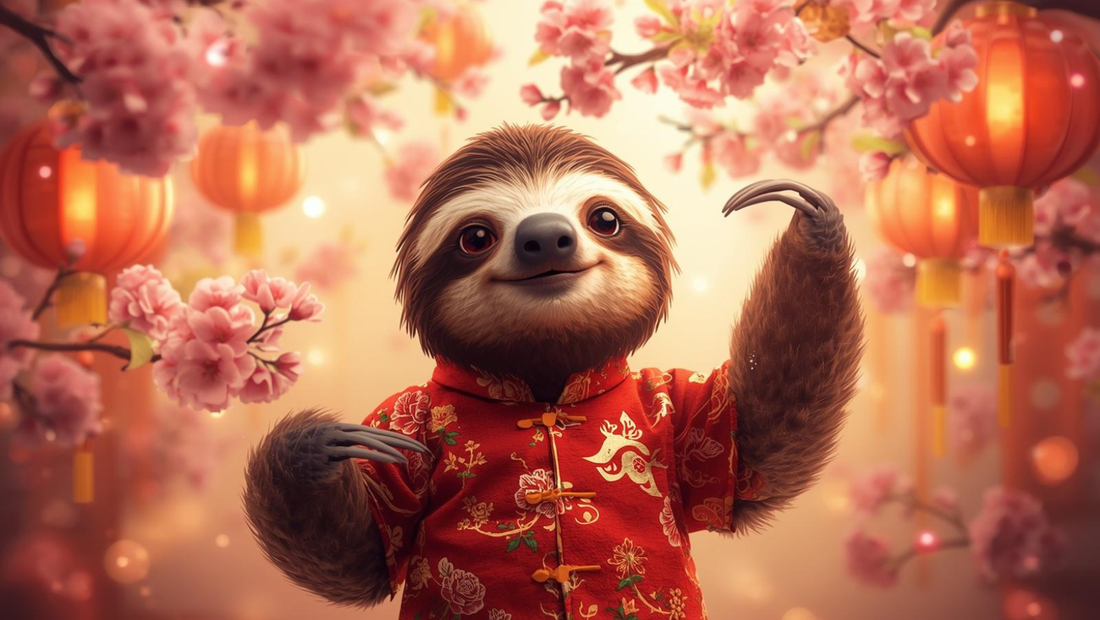 🧧 The Year of the Fire Horse — Celebrating Chinese New Year the Sloth Way 🦥🔥🐎