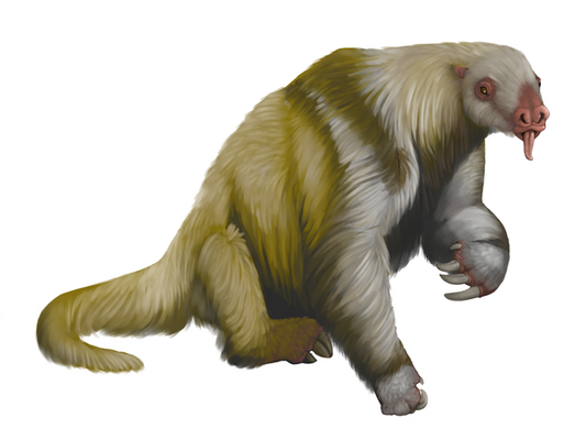National Park Service illustration of a Shasta giant ground sloth