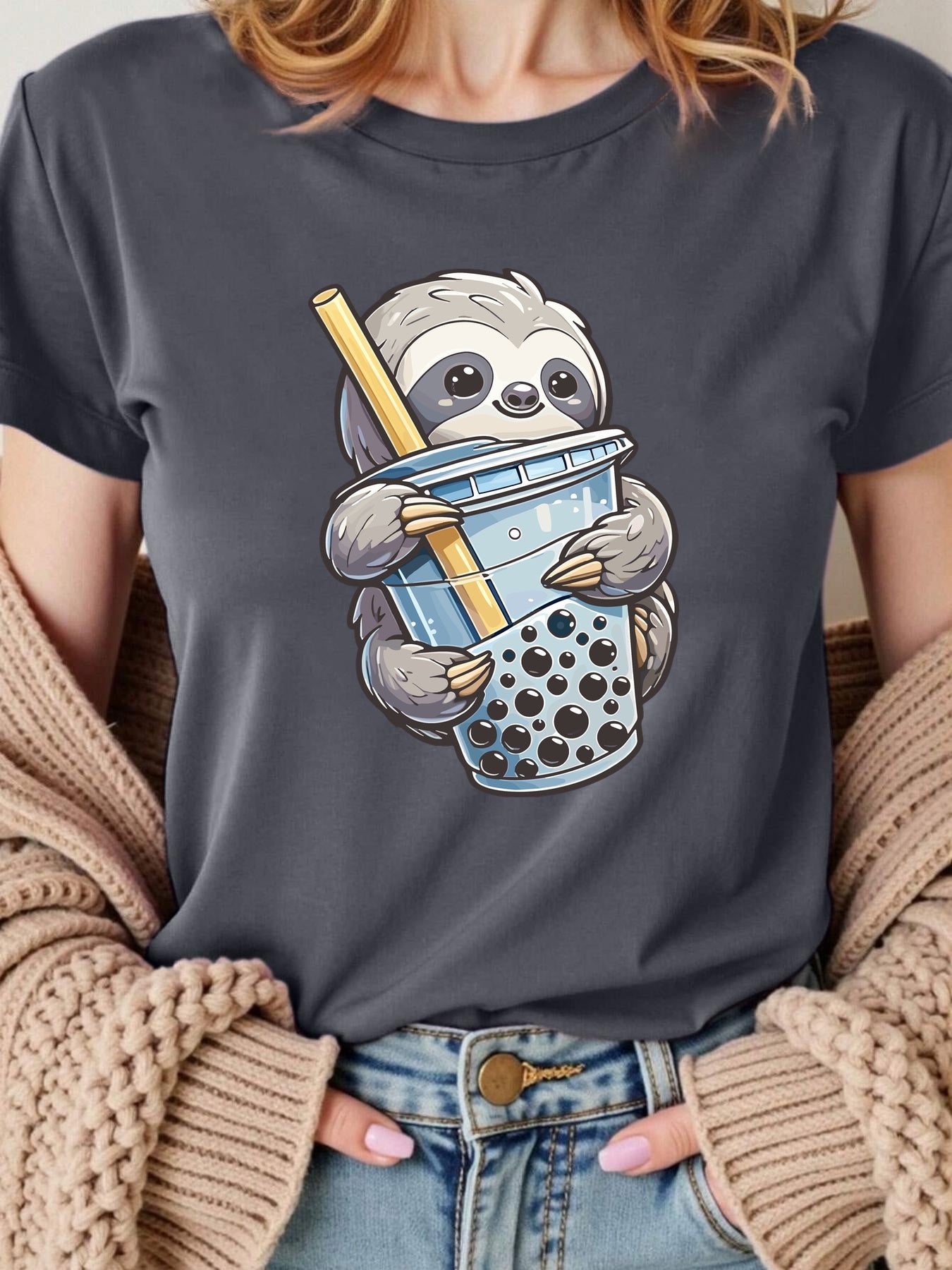 Boba Tea Sloth T-Shirt