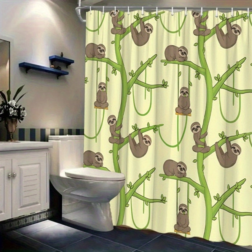 Sloth Cartoon style Shower Curtain