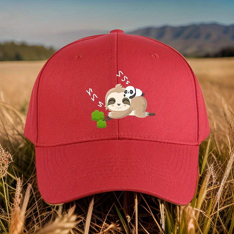 Adjustable Sloth Sleeping Baseball Cap