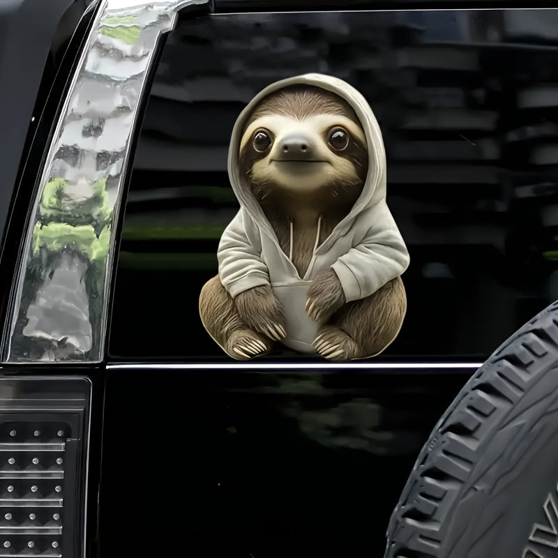 Hoodie Sloth PVC Decal Sticker