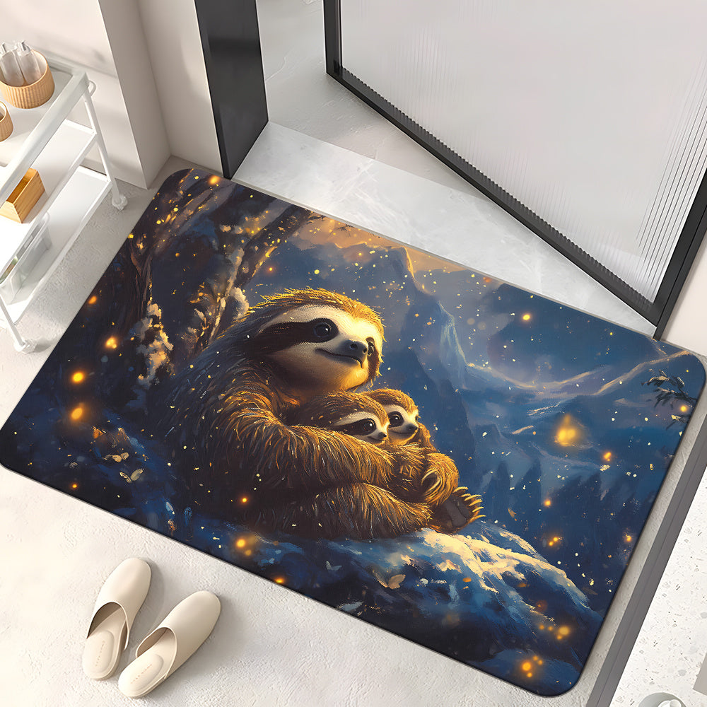 Sloth Night Themed Door Mat