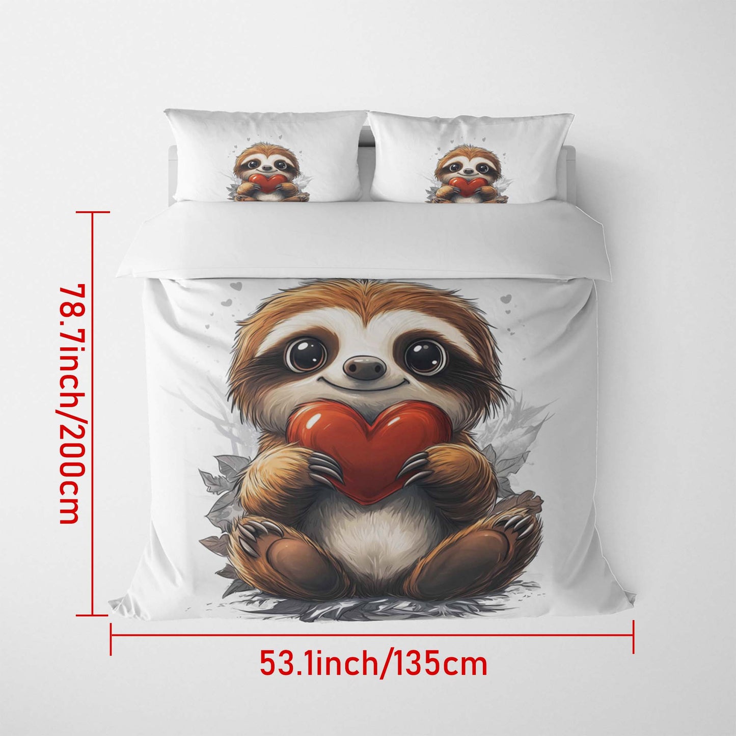 Sloth Heart Bedding Set