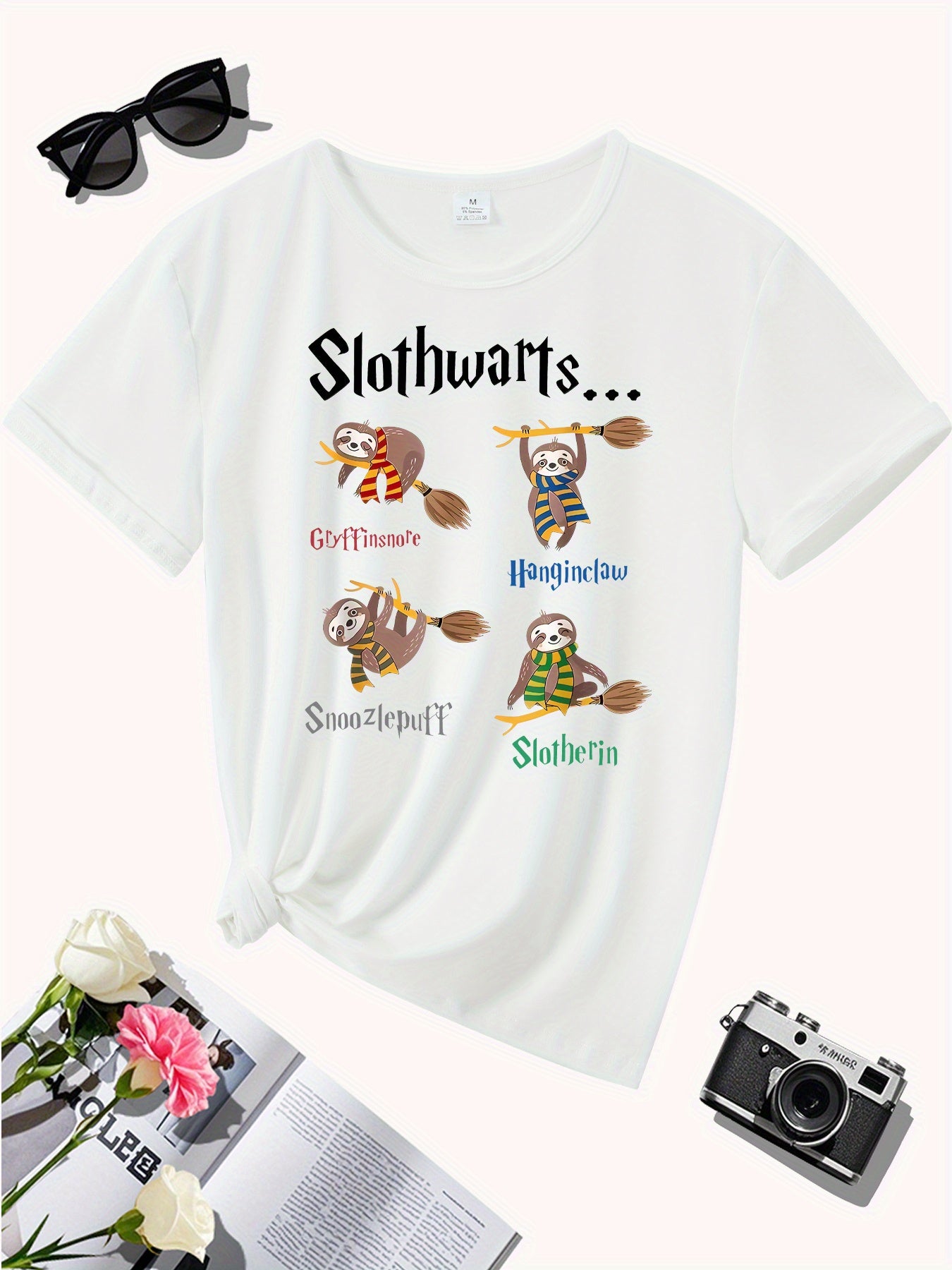 Slothwarts Round Neck T-Shirt