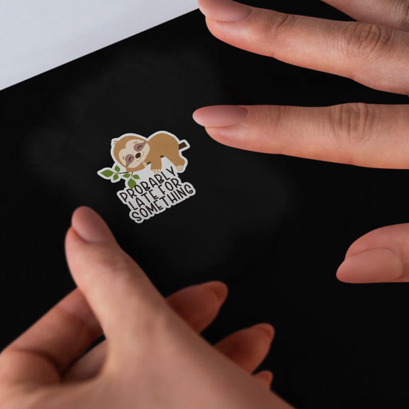 Probably Late For Something Cute Sloth Sticker