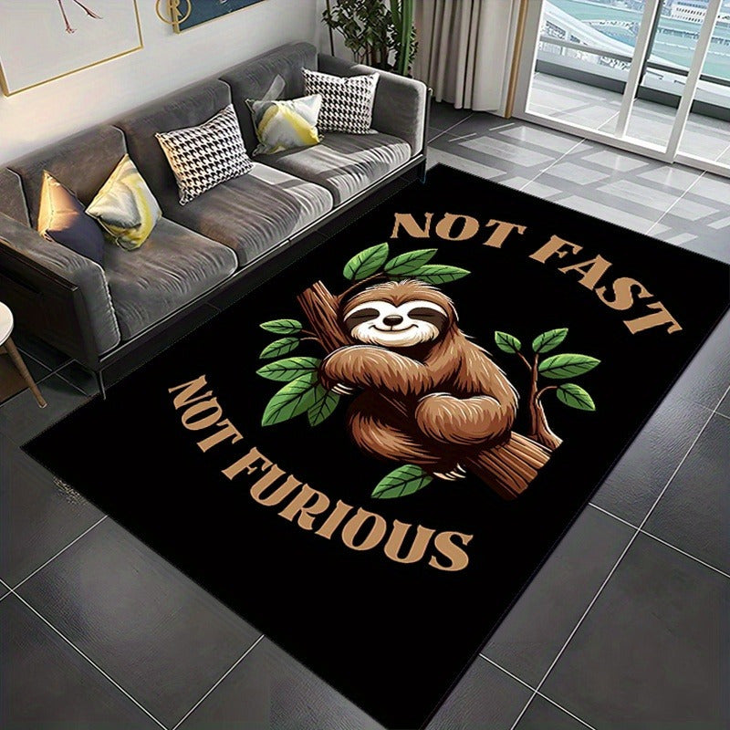 Not Fast Not Furious Sloth Carpet