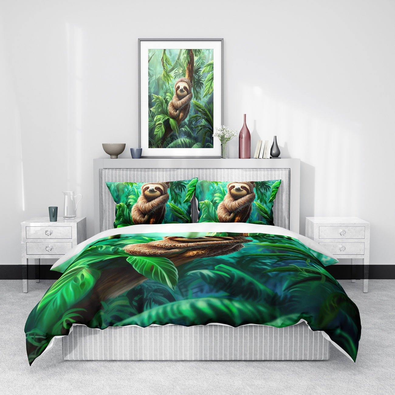 Sloth Tropical Rainforest Bedding Set