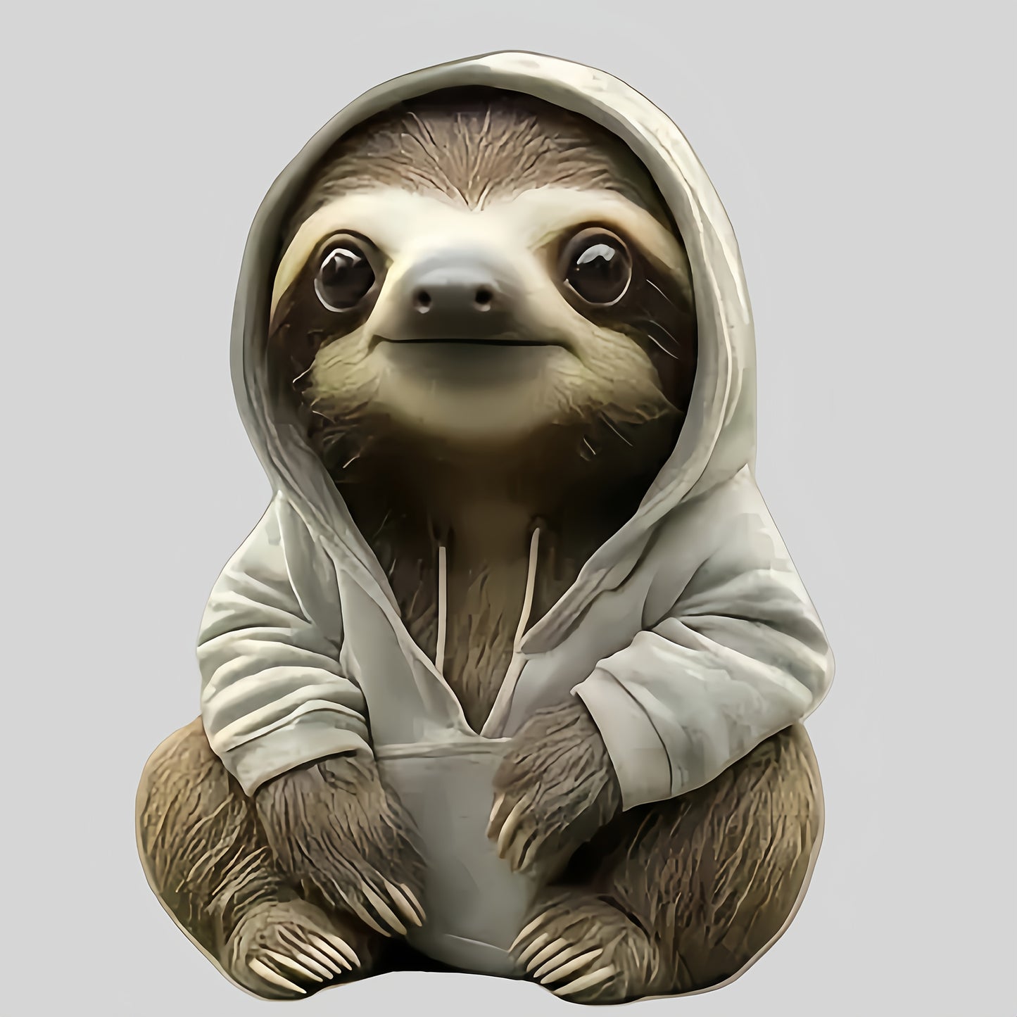 Hoodie Sloth PVC Decal Sticker