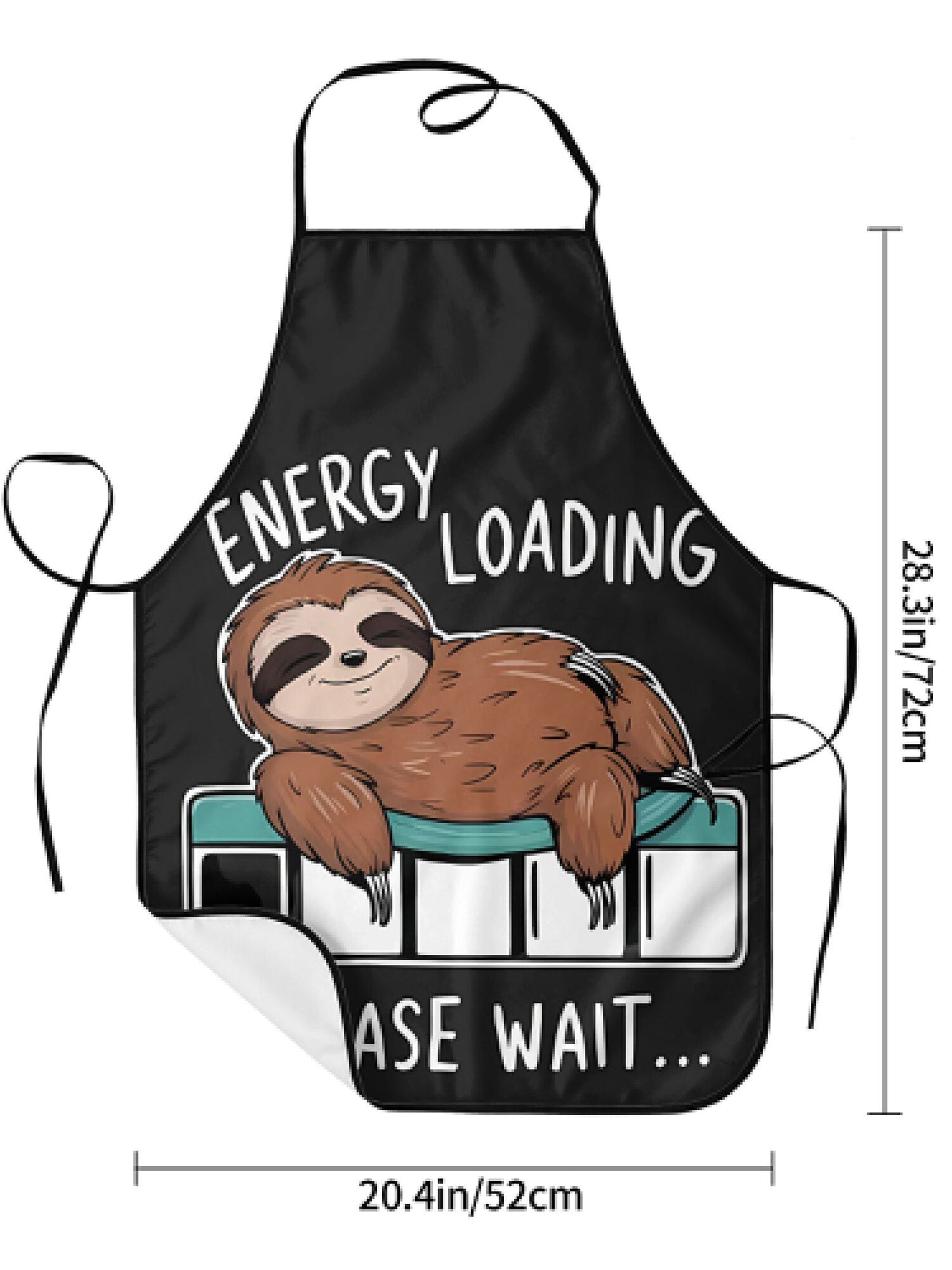 Energy Loading Please Wait Sloth Apron