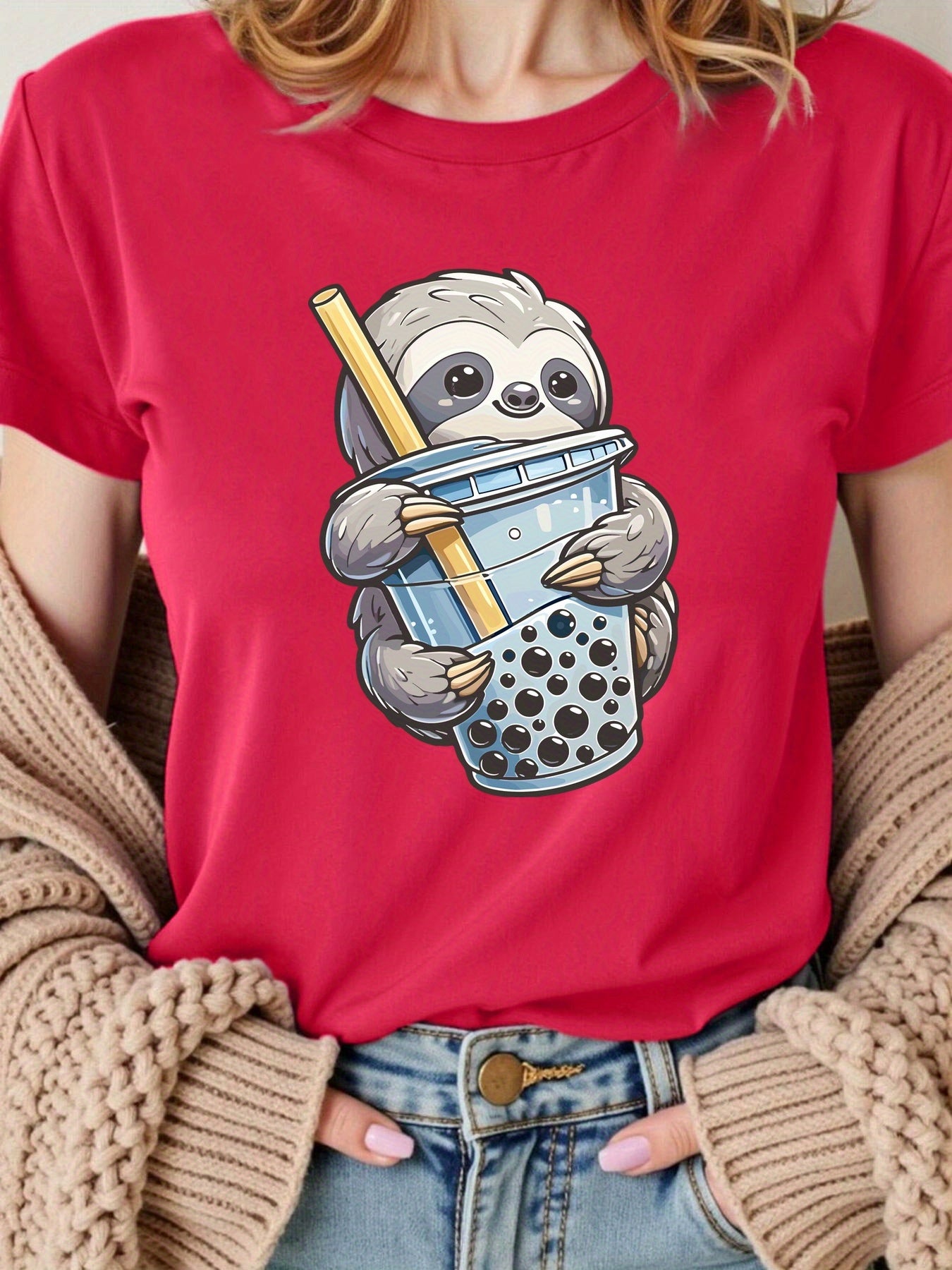 Boba Tea Sloth T-Shirt