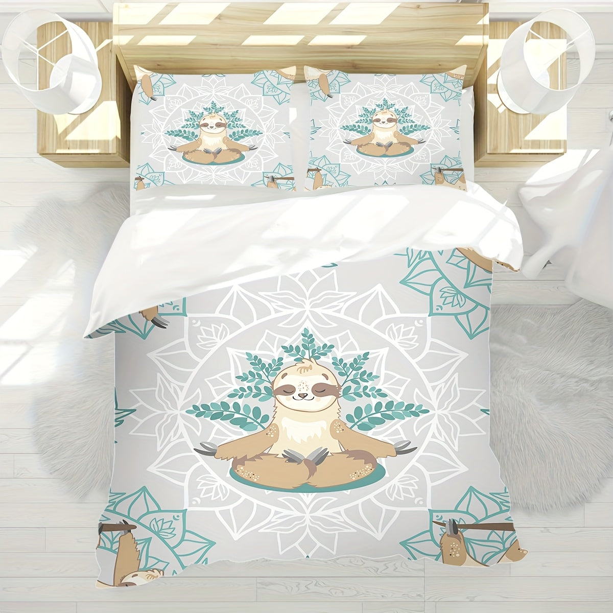 Sloth Yoga Bedding Set