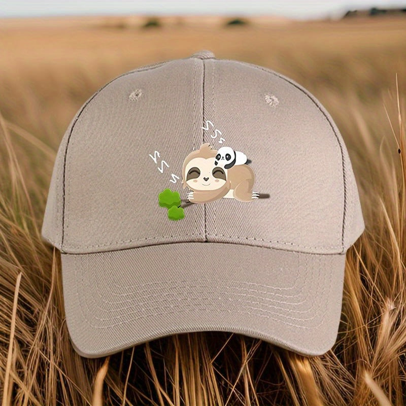 Adjustable Sloth Sleeping Baseball Cap