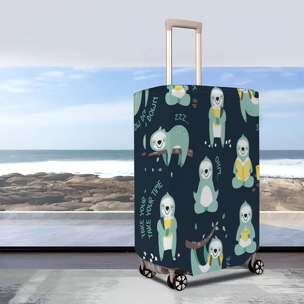 Sloth Pattern Suitcase Cover