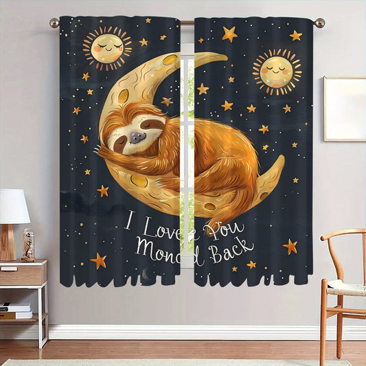 Moon & Sloth Curtains