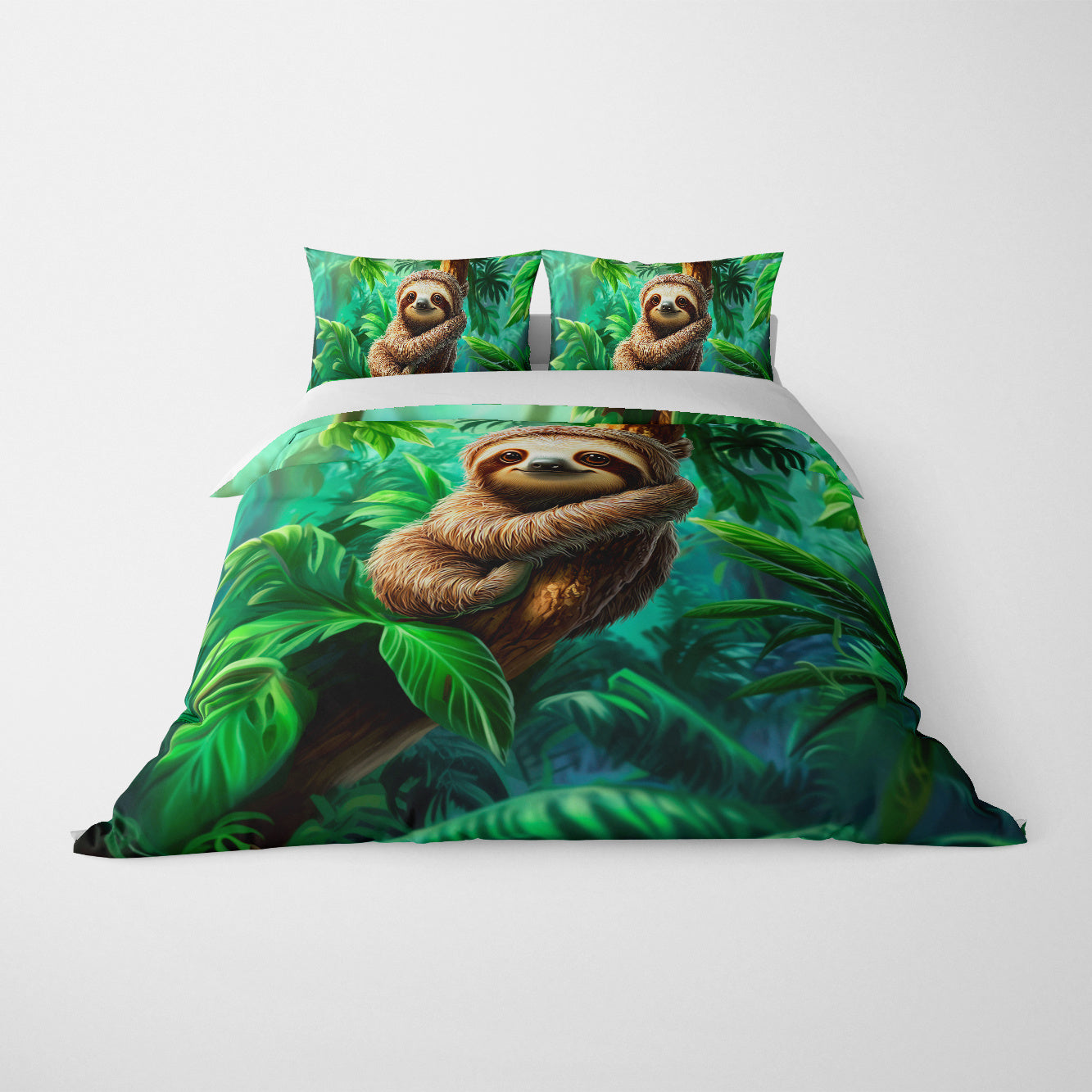 Sloth Tropical Rainforest Bedding Set