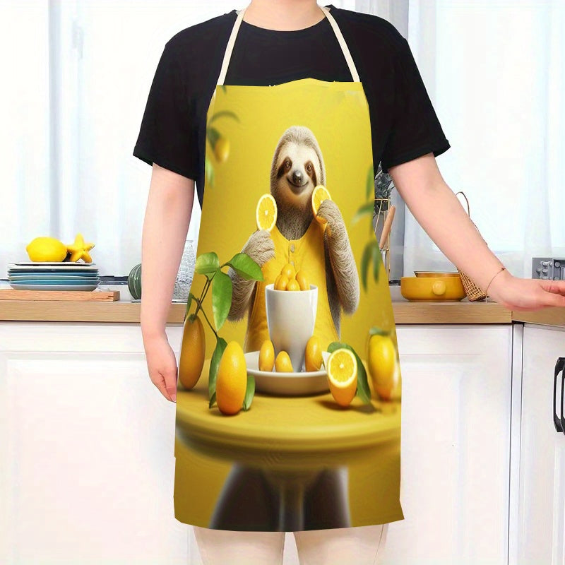 Cute Sloth Lemon Apron