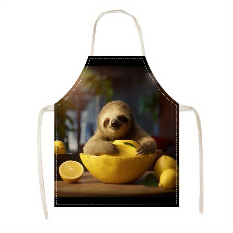 Cute Sloth Lemon Apron