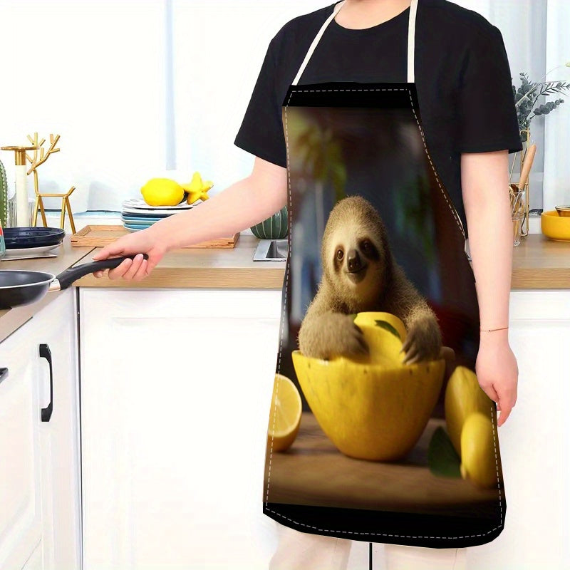 Cute Sloth Lemon Apron