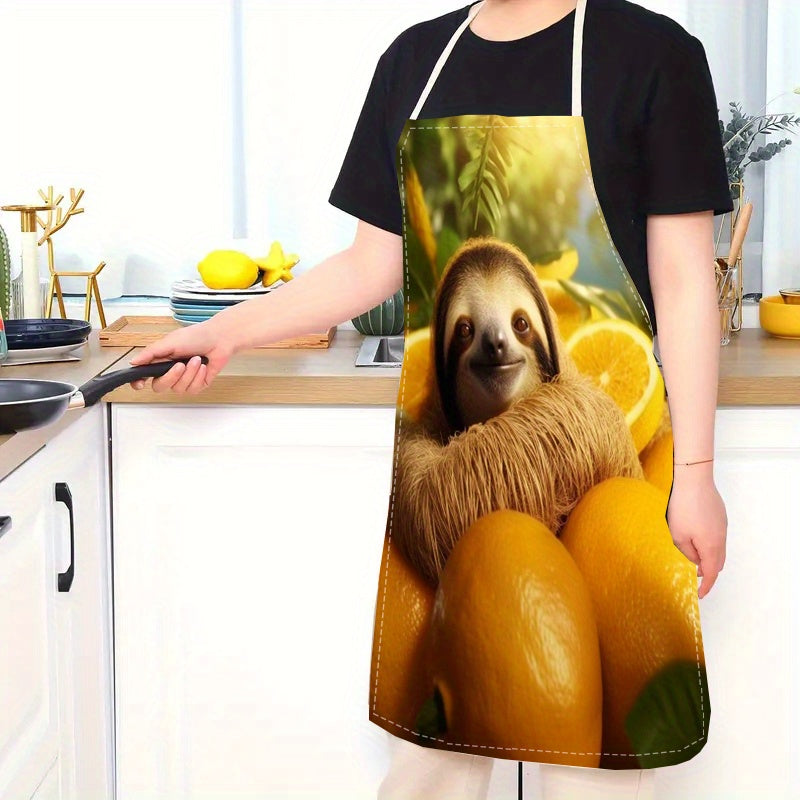 Cute Sloth Lemon Apron